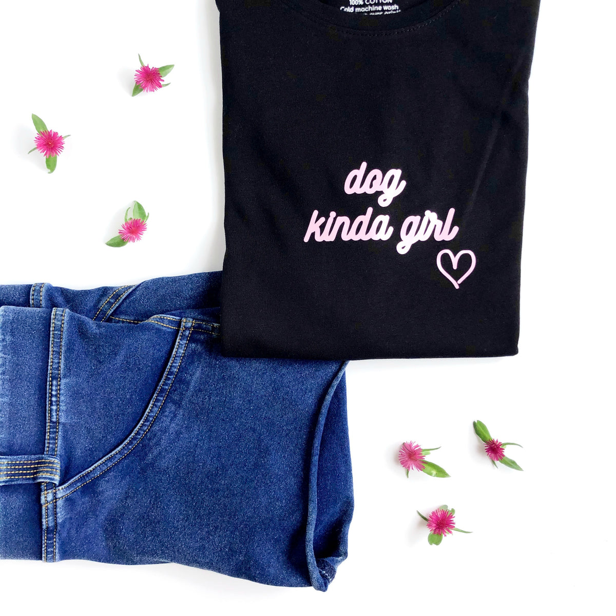 "Dog Kinda Girl" Black T-Shirt - Dog Influencers