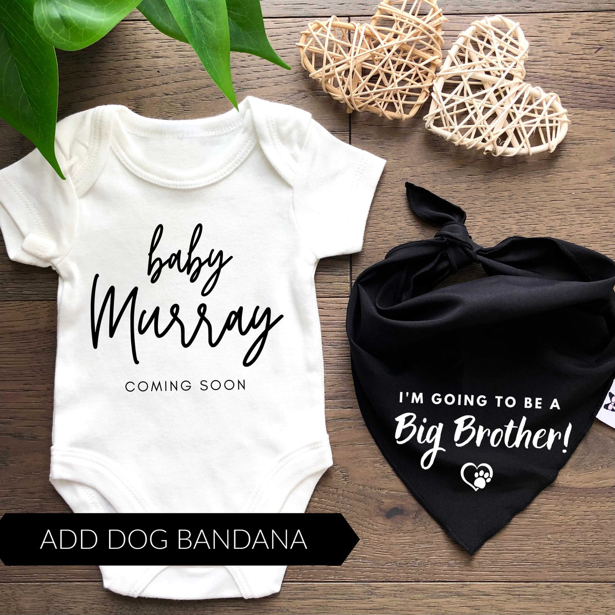 Pregnancy Announcement Baby Onesie - Custom Name and Due Date