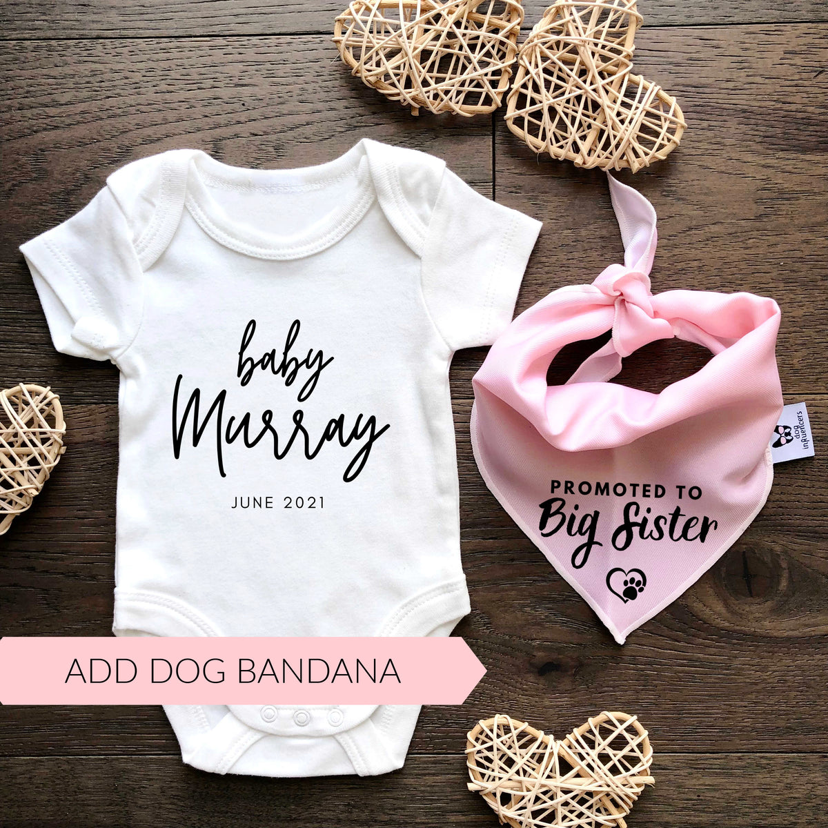 Pregnancy Announcement Baby Onesie - Custom Name and Due Date