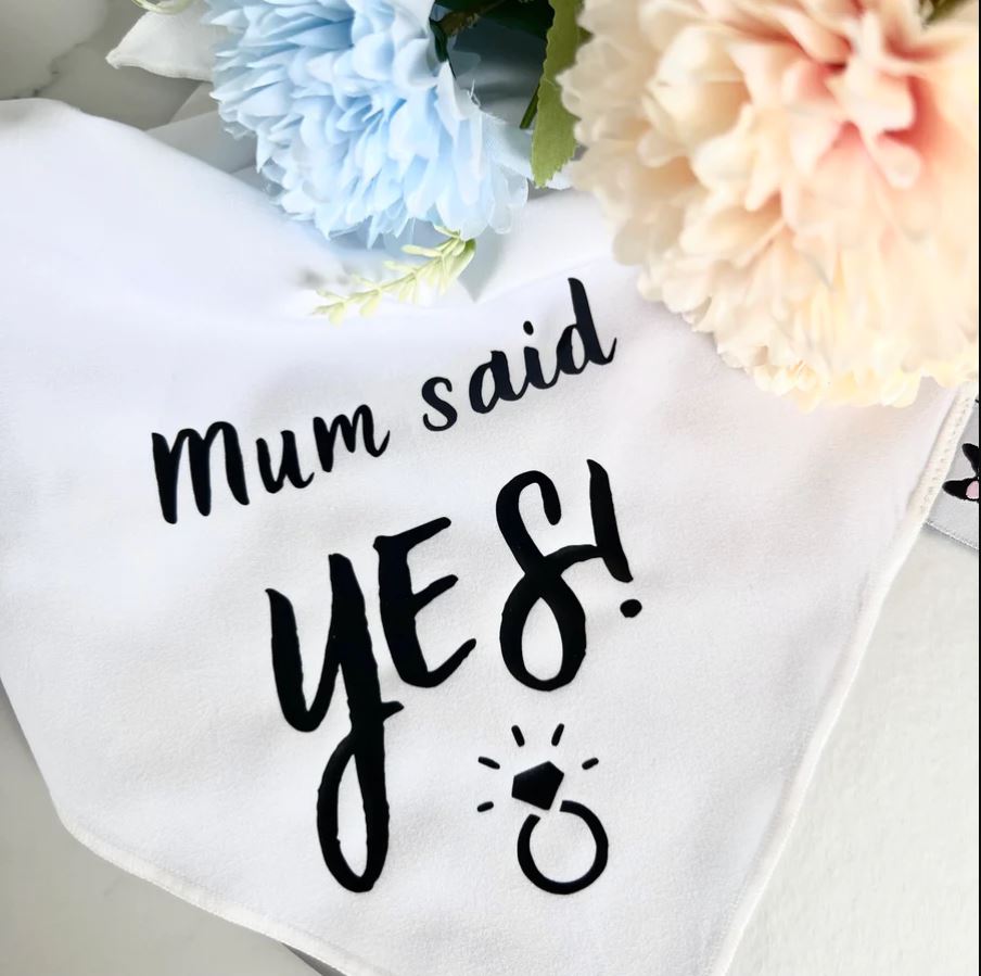 Dog Bandana - Engagement announcement - Mum Said Yes